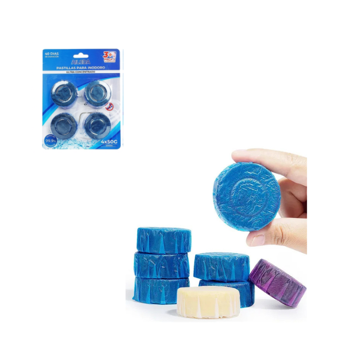 Pack de 4 pastillas de baño concentradas1