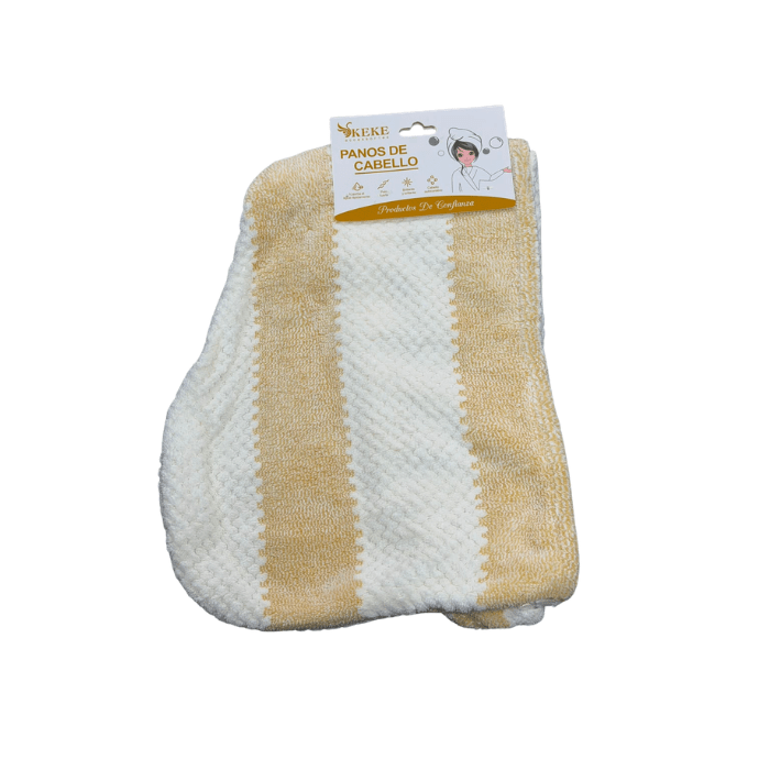 Toalla de pelo turbante rayas anchas1