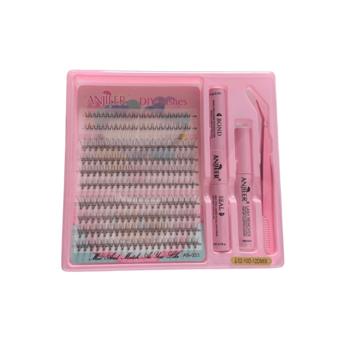Set de pestañas por racimo Mix 10D-12D1