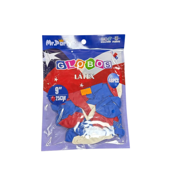 Globos tricolor 48 pcs1