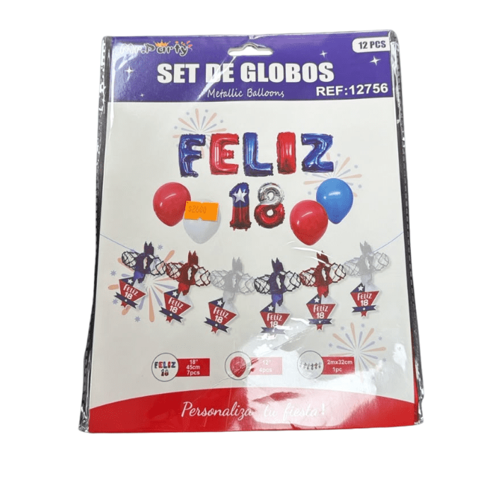 Set globos fiestas patrias feliz 181