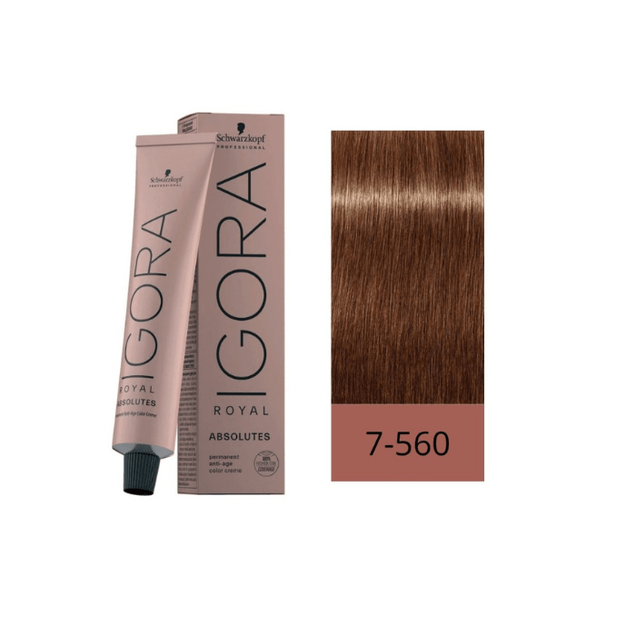 Tintura permanente igora royal 60 ml 7-5601