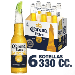 Cerveza Corona Extra 6 Pack 4.5º 330cc