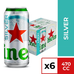 Heineken Silver 470cc 6 Pack