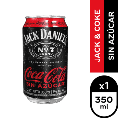 Jack Daniel's N°7 & Coca-Cola Sin Azúcar 7° 350ml