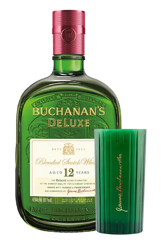 Buchanans De Luxe 12 Años 40° 750ml + Vaso De Vidrio2