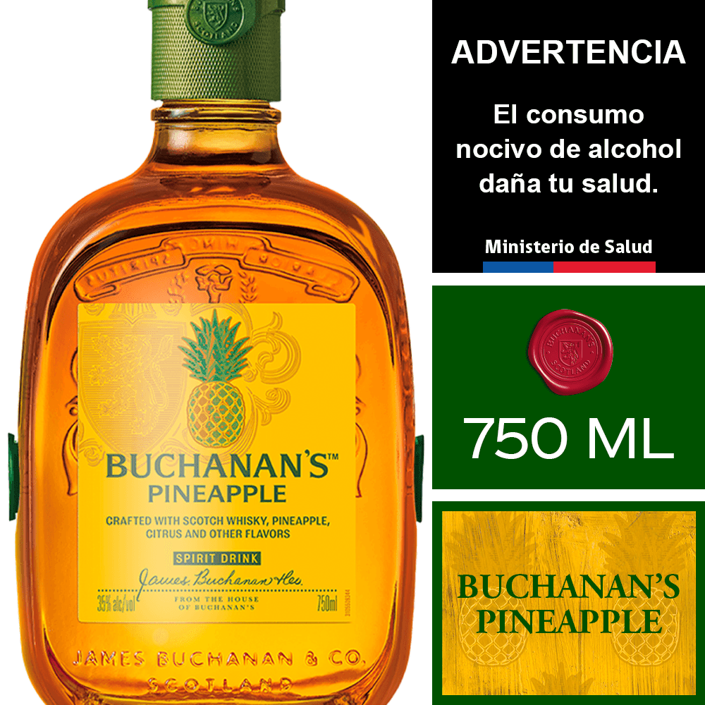 Buchanans Pineapple 35º 750ml1