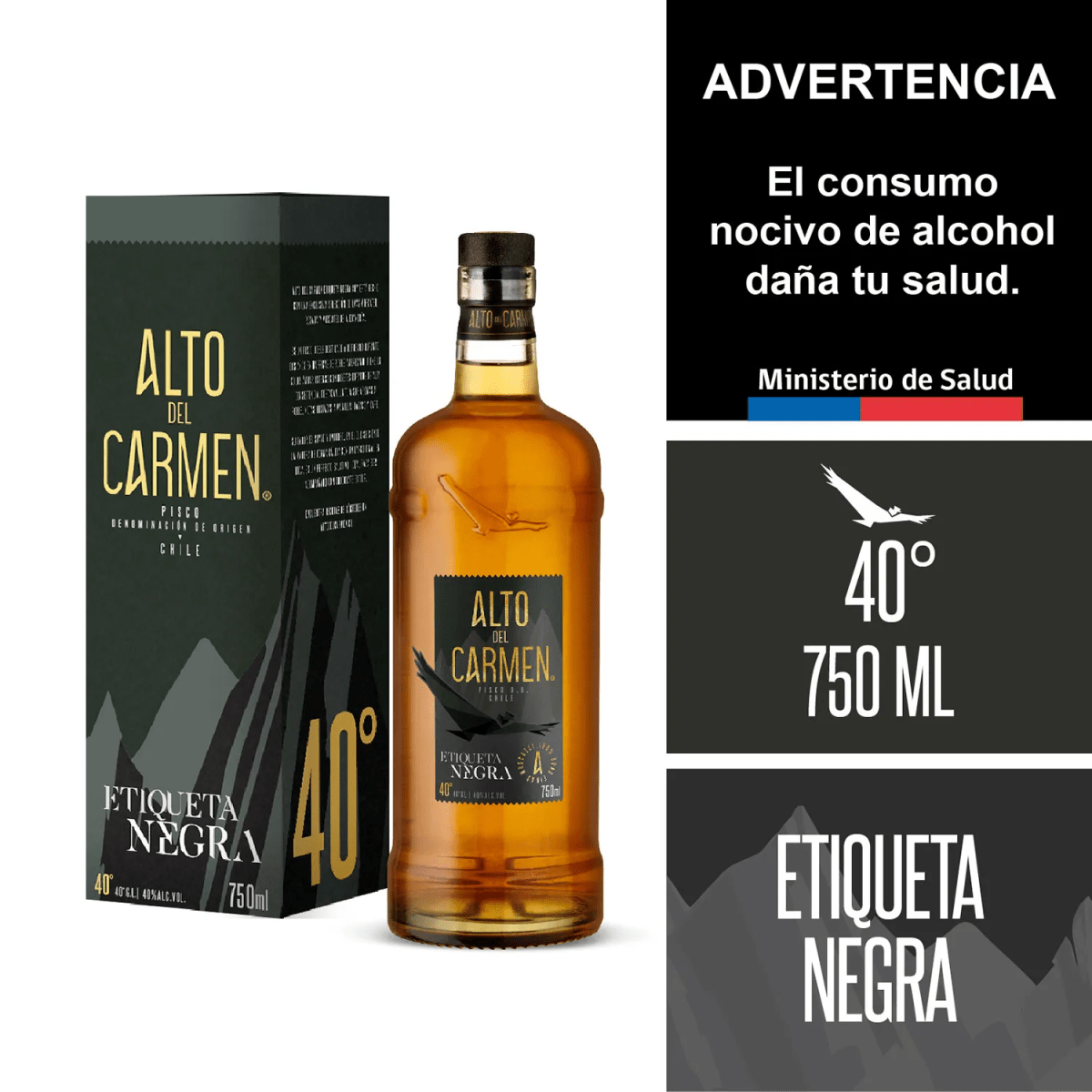 Alto Del Carmen Etiqueta Negra 40° 750ml1