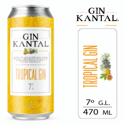 Cóctel Gin Kantal Tropical 7° 473ml1
