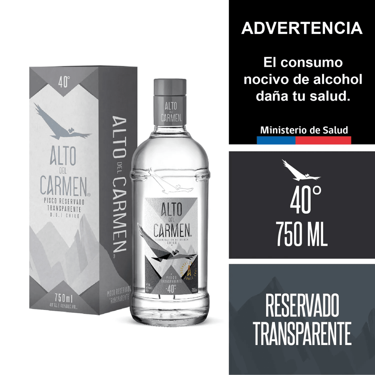 Alto Del Carmen Reservado Transparente 40° 750ml1