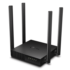 Router TP-Link Archer C50 Negro - Wi-Fi AC1200 Doble Banda, 4 Antenas, MU-MIMO y Modo Repetidor