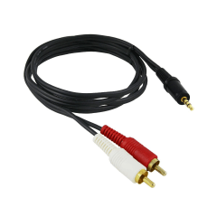 Cable Audio RadioShack 4200495 3.5 mm a 2 RCA Negro - Estéreo Blindado 1.8 m