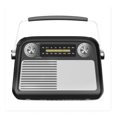 Radio Bluetooth Richards FB-R102 Negro - AM/FM, BT 5.3, USB, AUX y Diseño Retro