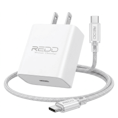 Cargador Ultra Rápido REDD GaN 110W PD (Kit con Cable Tipo C a Tipo C)
