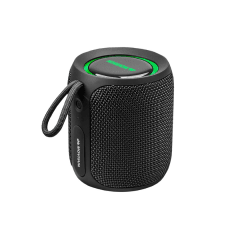Parlante Bluetooth Acuático MOVISUN Power Smart | IPX7, 16W, Sonido 360° y Luces LED - Negro