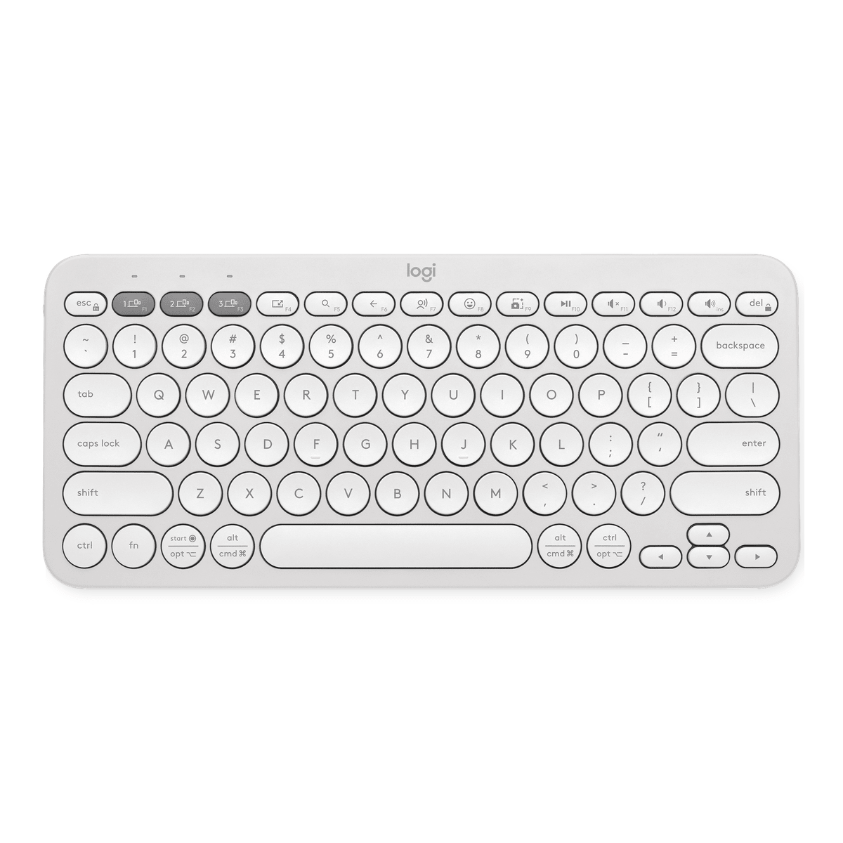 Teclado Logitech Pebble Keys 2 K380S Blanco - Bluetooth Easy-Switch | Izitronix1