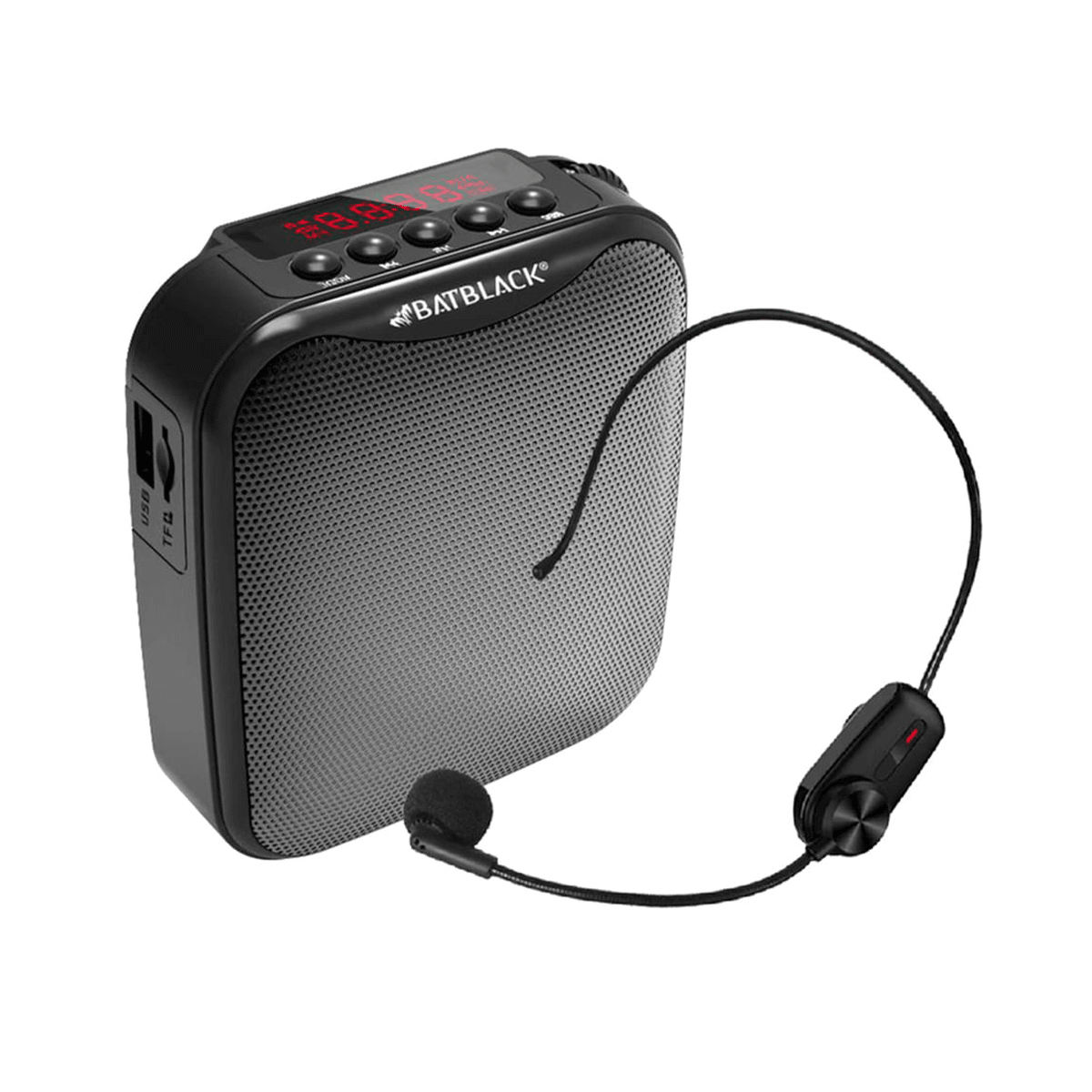 Amplificador de Voz Batblack BT-V317 Negro - Vincha, 100W, Bluetooth y Micro SD1