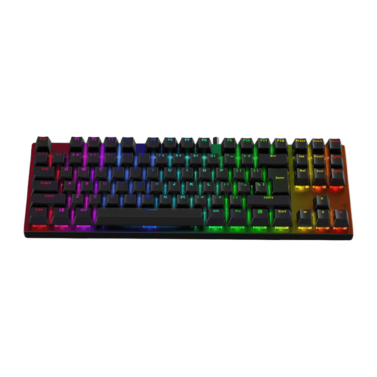 Teclado Gamer Coolbox T4G Nesher Negro - Mecánico 80%, Switch Azul y RGB1