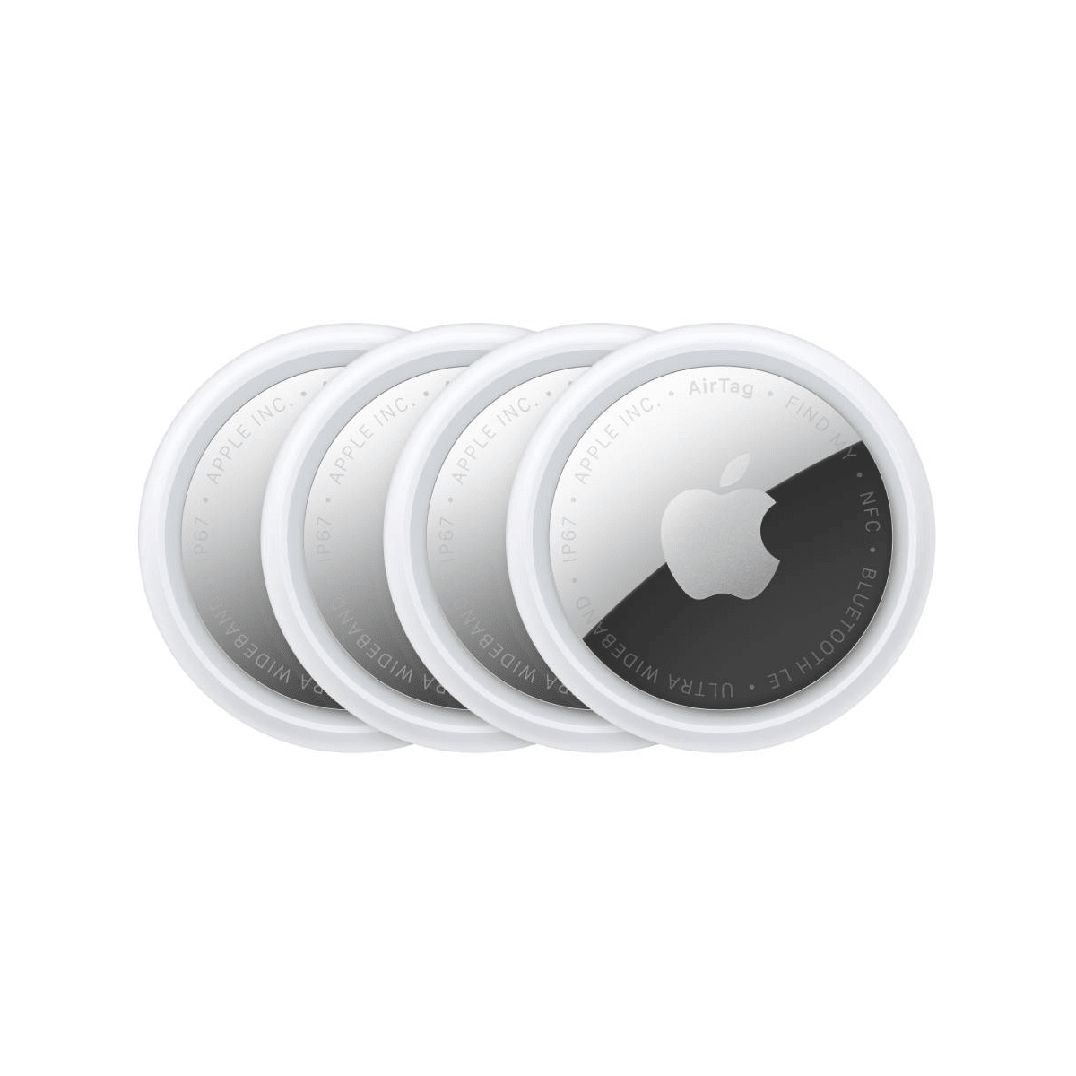 Localizador Apple AirTag 2da Gen Pack x4 Blanco - Bluetooth, UWB, IP67 y Pila CR20321