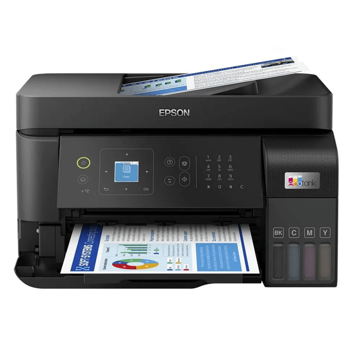 Impresora Multifuncional Epson EcoTank L5590 Negro - Fax, ADF de 30 Hojas, Wi-Fi y Ethernet1