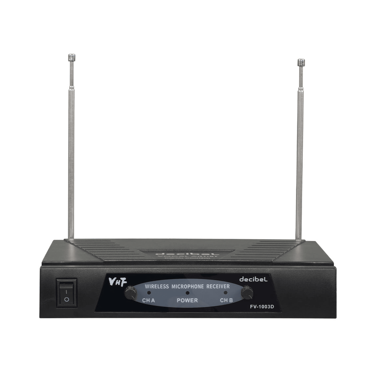 Micrófonos Inalámbricos Decibel FV-1003D Negro - VHF X2, Receptor Base y Cable2
