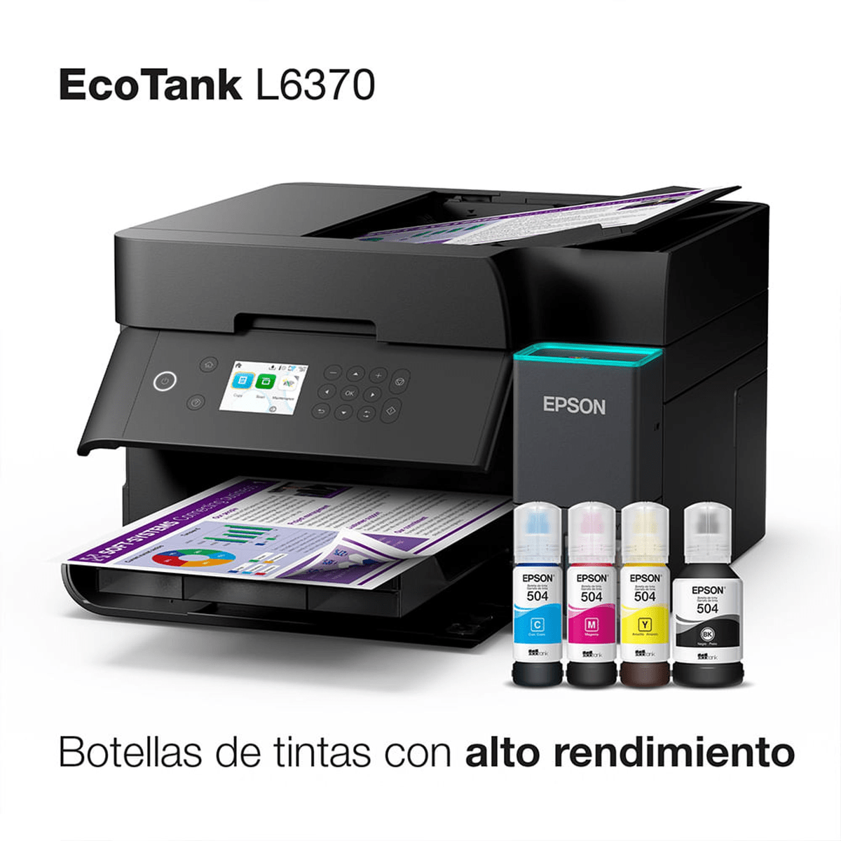 Impresora Multifuncional Epson EcoTank L6370 Negro - Wi-Fi, Dúplex Automático, ADF y Ethernet3