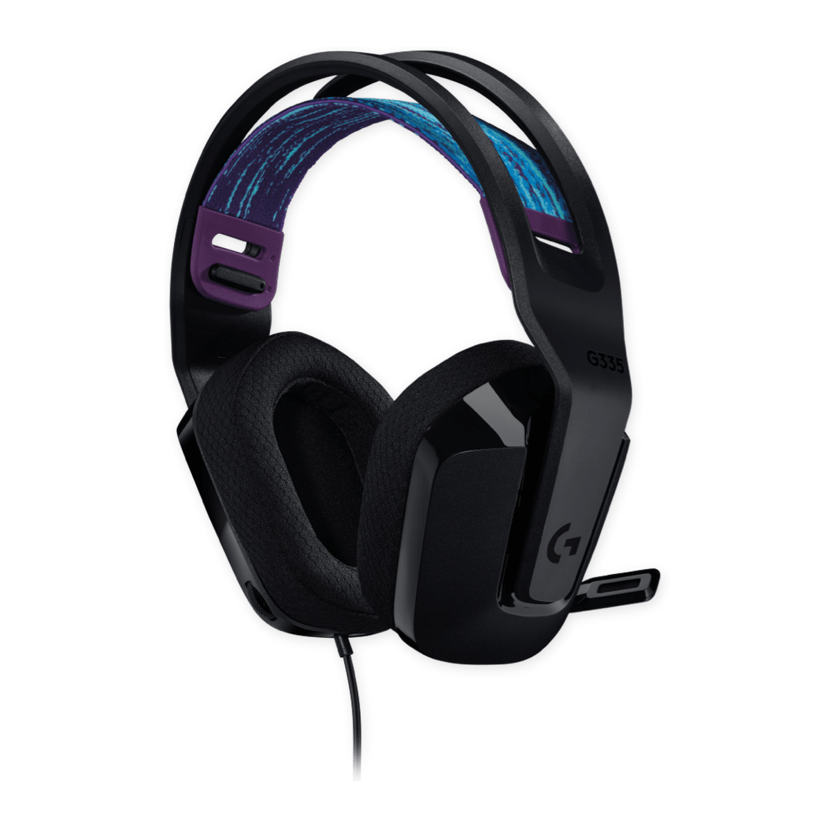 Audífonos Gamer Logitech G335 Negro - Drivers 40 mm, Mic Flip-to-Mute y Jack 3.5 mm3