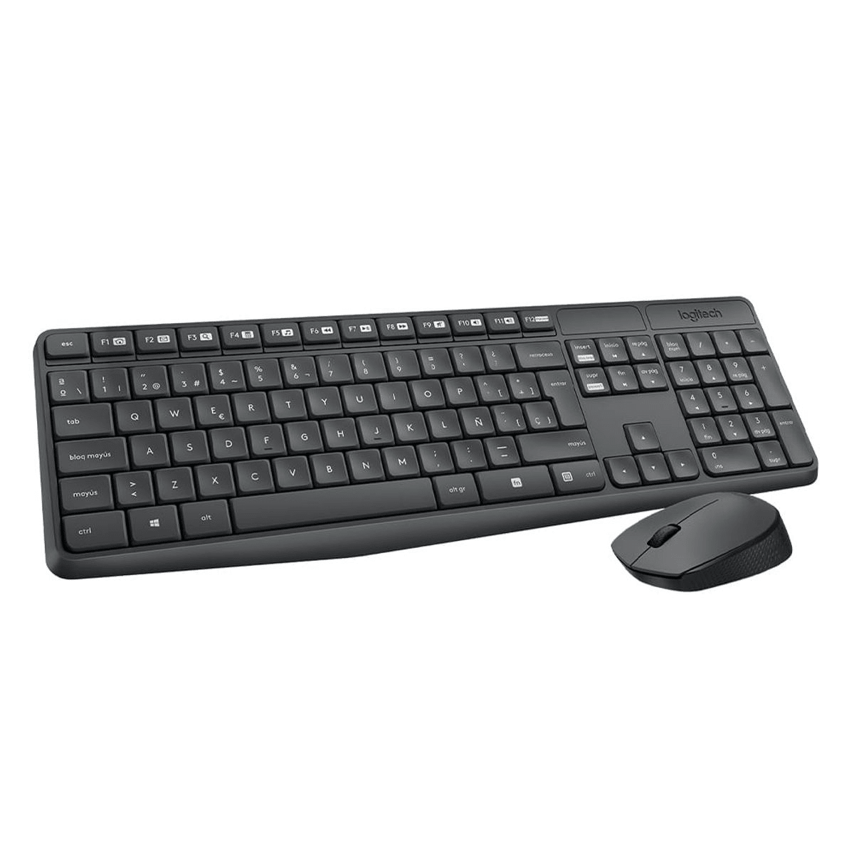 Kit Teclado y Mouse Logitech MK235 Negro - 2.4 GHz, Español y Receptor USB3