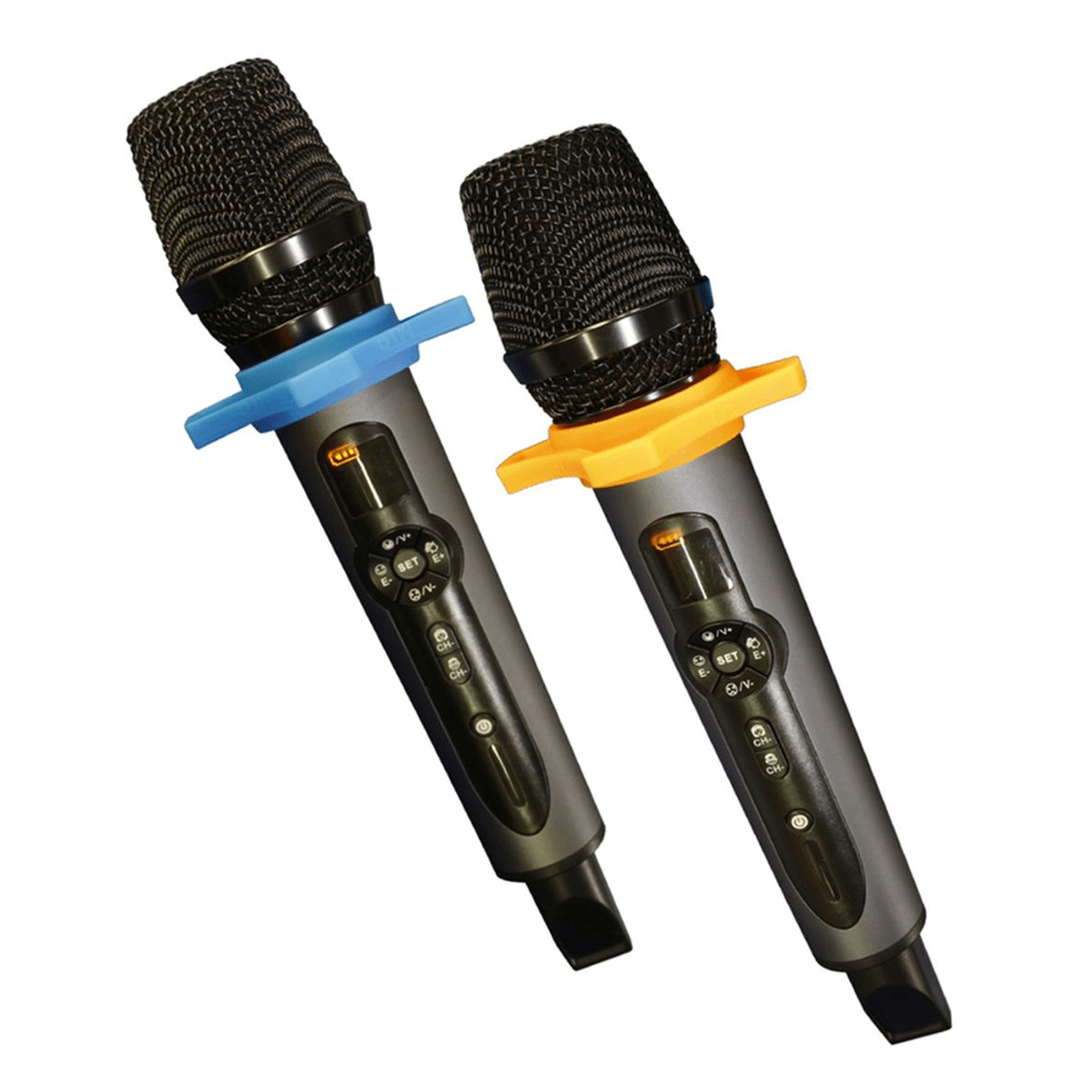 Micrófonos Inalámbricos Batblack BT-Q2M Negro - UHF X2, Receptor Recargable y 50 m4