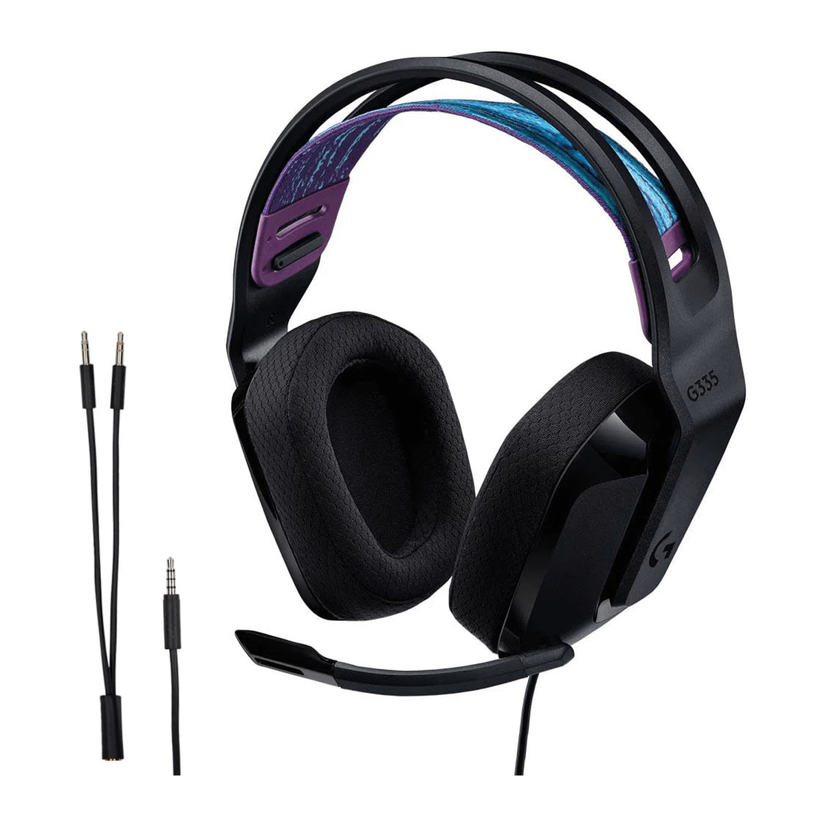 Audífonos Gamer Logitech G335 Negro - Drivers 40 mm, Mic Flip-to-Mute y Jack 3.5 mm4