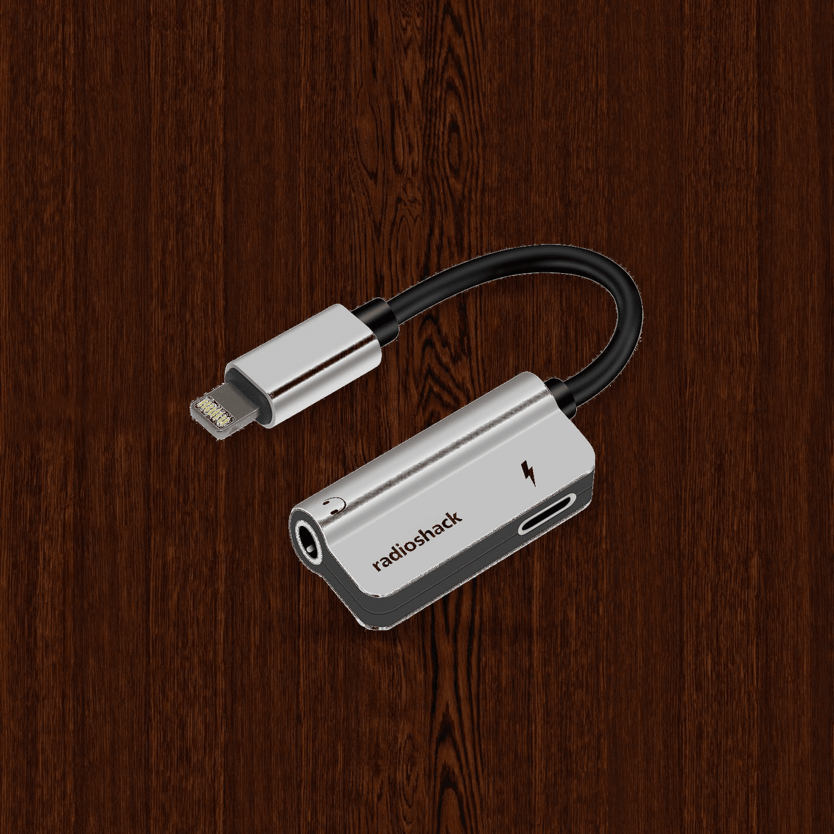 Adaptador RadioShack Lightning a 3.5 mm Gris - Escucha y Carga Simultánea4