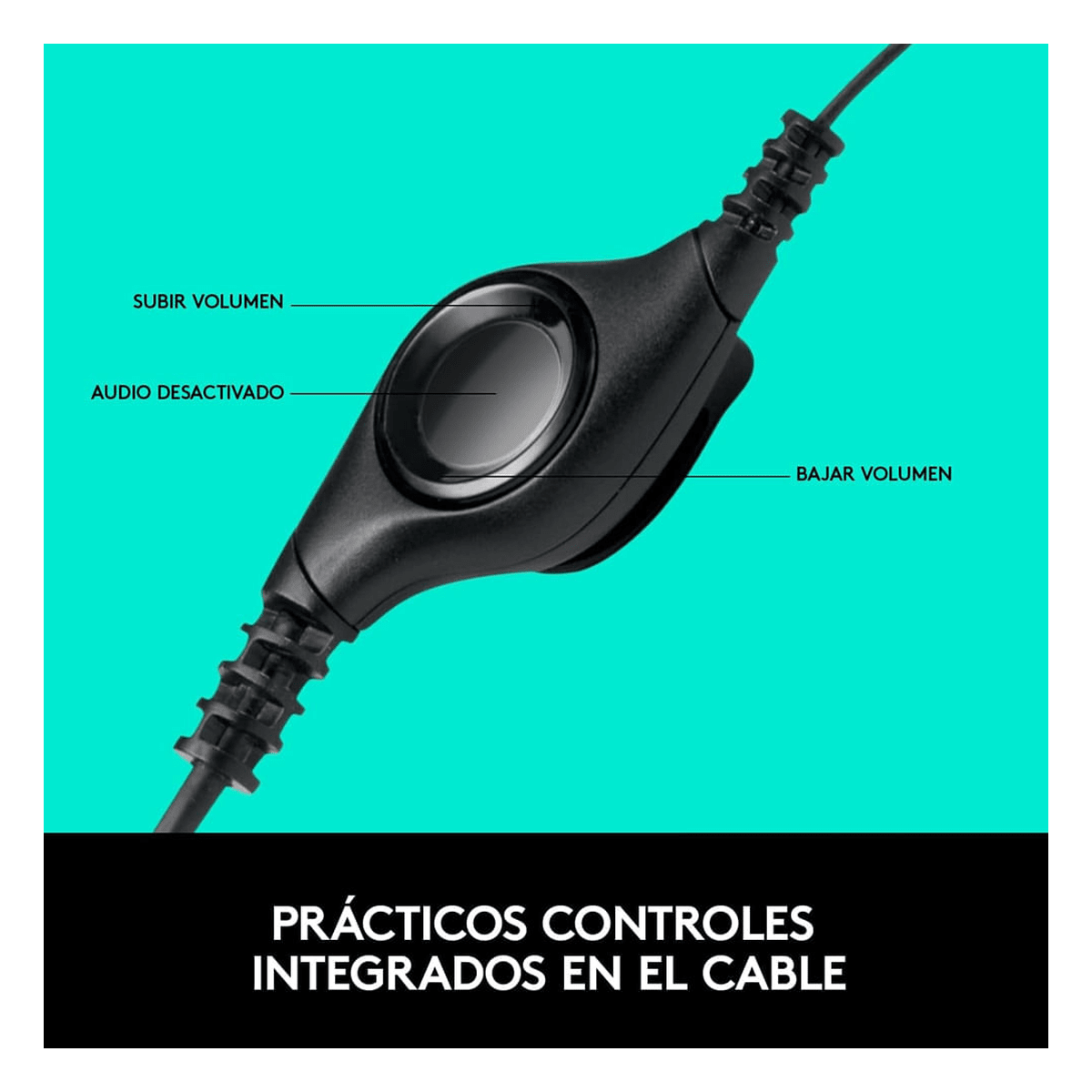 Audífonos Logitech H390 Negro USB Headset Izitronix4
