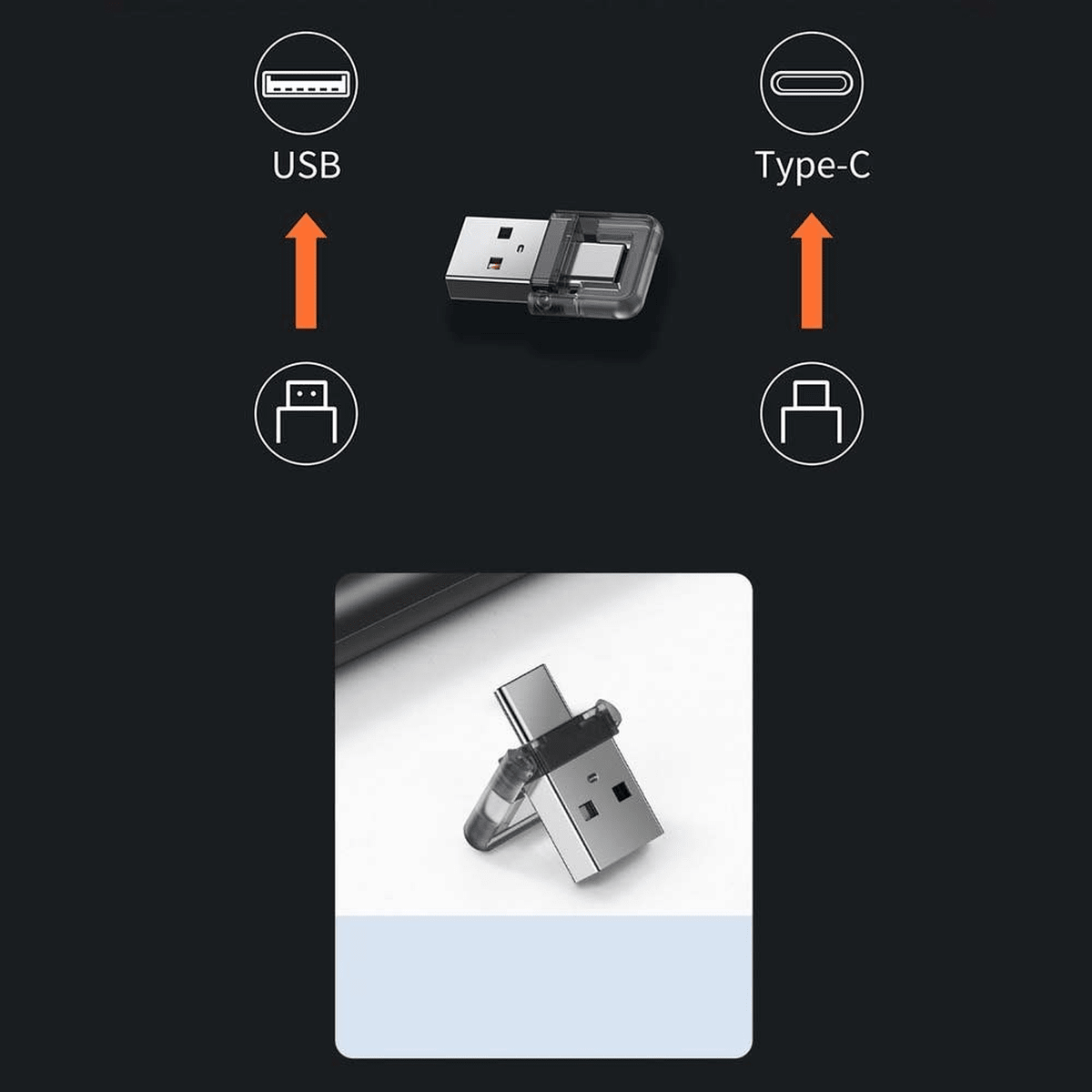 Presentador Baseus Orange Dot Gris - Láser Rojo, USB-A/USB-C y Batería Recargable4