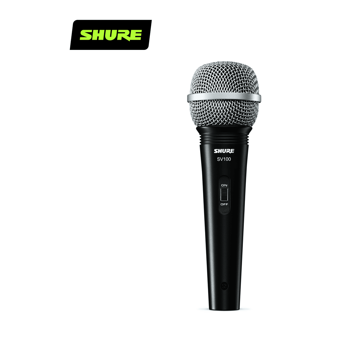 Micrófono Dinámico Shure SV100 Negro - Cardioide, XLR a 6.3 mm y Cable 4.6 m3