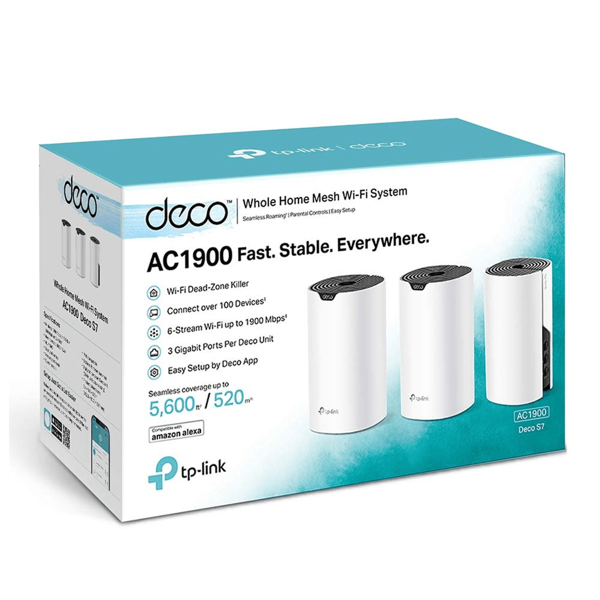 Sistema Wi-Fi Mesh TP-Link Deco S7 Pack x3 Blanco - AC1900 Doble Banda, 3 Puertos Gigabit y MU-MIMO5