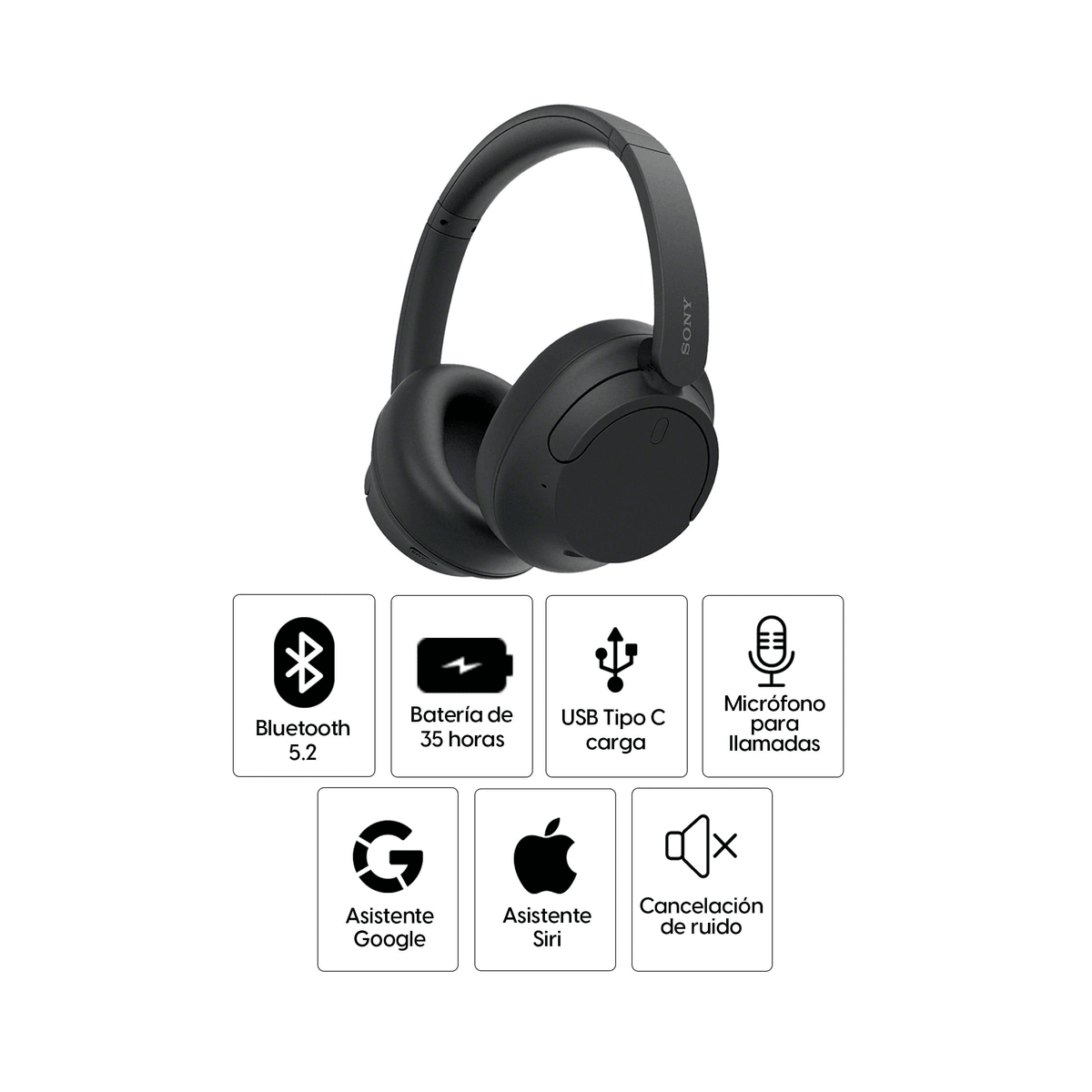 Audífonos Bluetooth Sony WH-CH720N Negro - ANC, Hasta 35 h y Driver 30 mm13