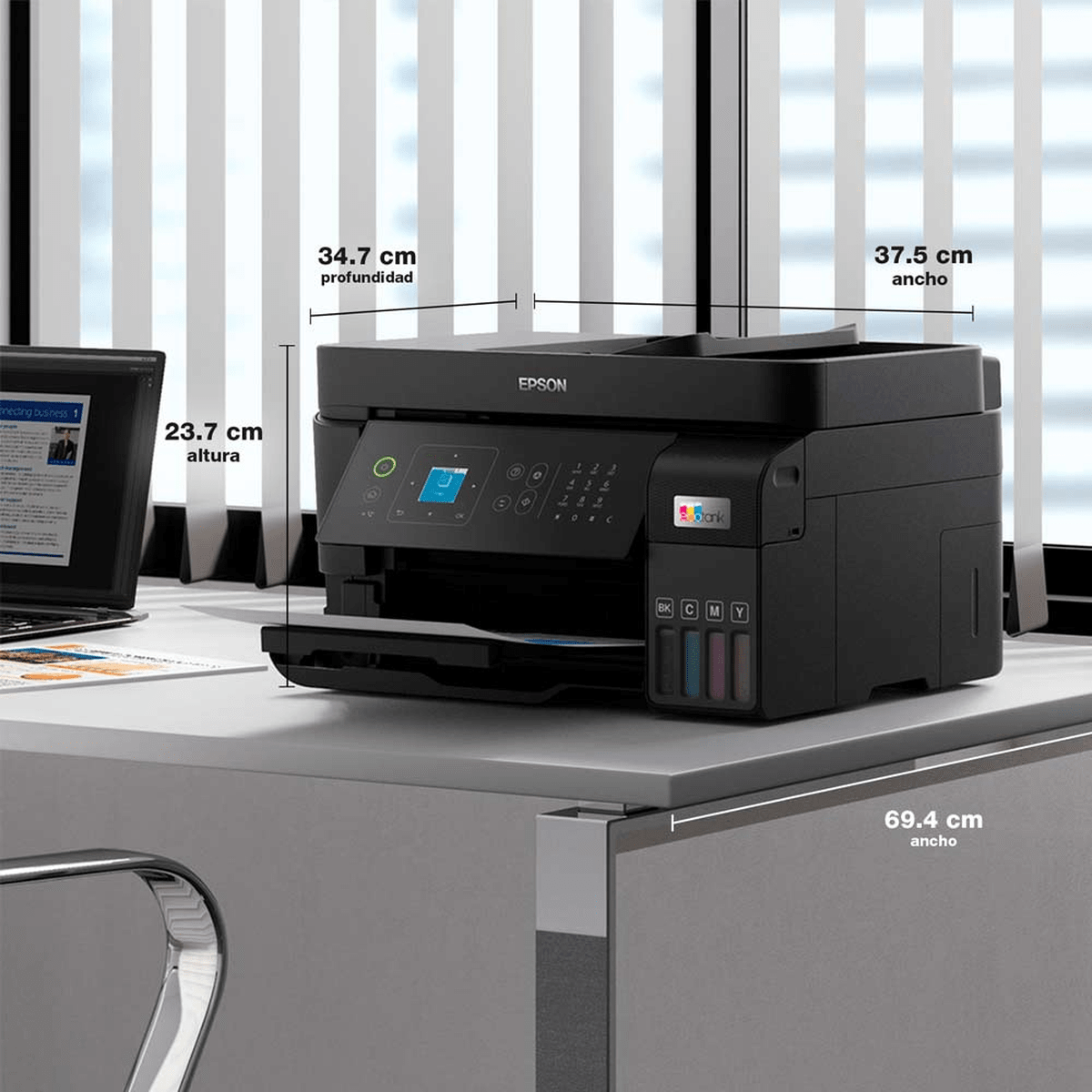 Impresora Multifuncional Epson EcoTank L5590 Negro - Fax, ADF de 30 Hojas, Wi-Fi y Ethernet6