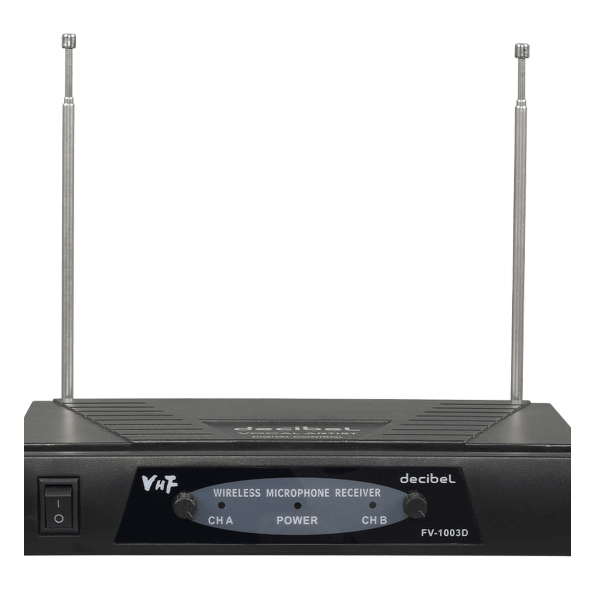 Micrófonos Inalámbricos Decibel FV-1003D Negro - VHF X2, Receptor Base y Cable6