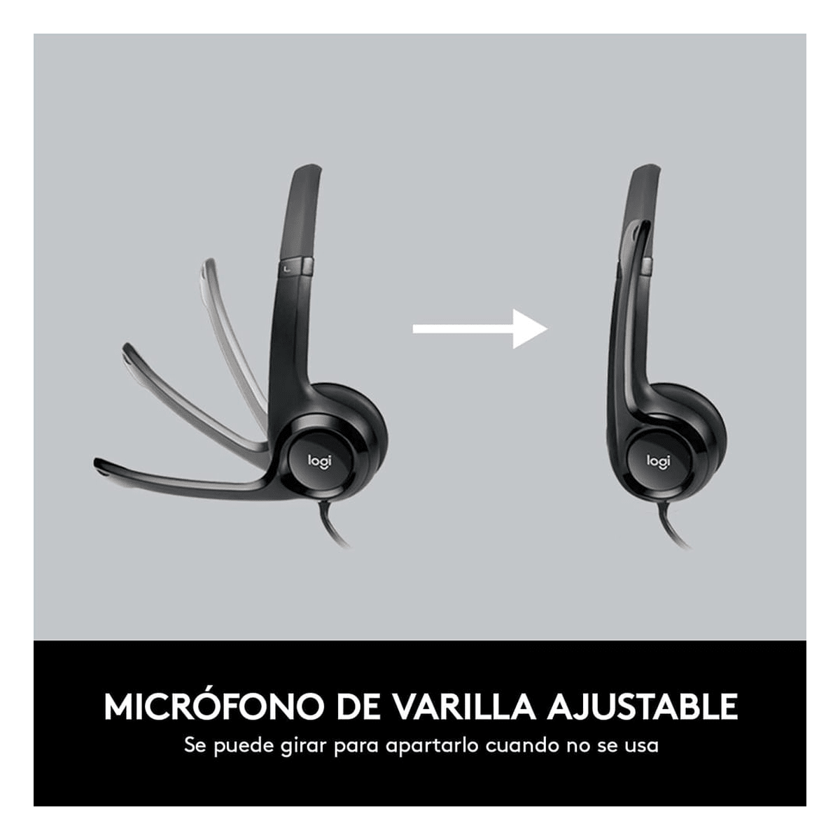Audífonos Logitech H390 Negro USB Headset Izitronix6