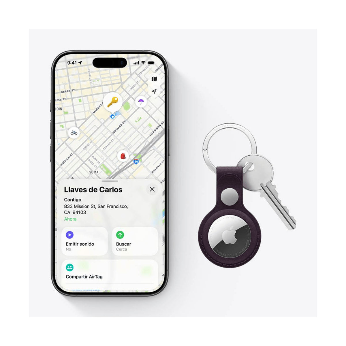 Localizador Apple AirTag 2da Gen Pack x4 Blanco - Bluetooth, UWB, IP67 y Pila CR20326