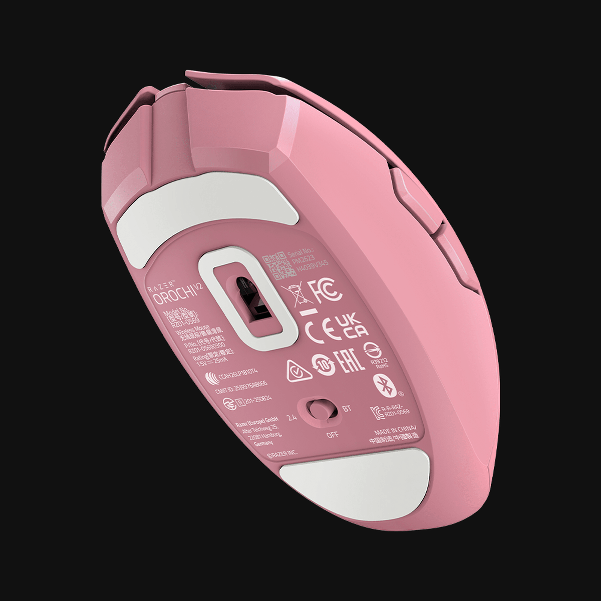 Mouse Gamer Inalámbrico Razer Orochi V2 Quartz Rosado - HyperSpeed, Sensor 18K DPI y Menos de 60 g7