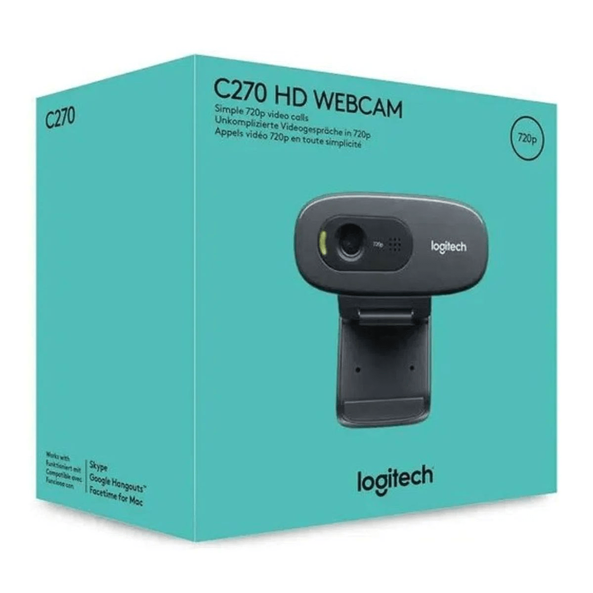 Cámara Web Logitech C270 Negro - HD 720p, Micrófono con Reducción de Ruido y USB7
