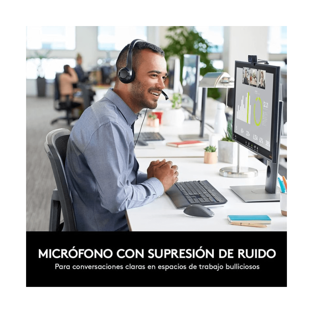 Combo Logitech H390 + MK250 Negro - Headset USB y Kit Teclado/Mouse Inalámbrico10