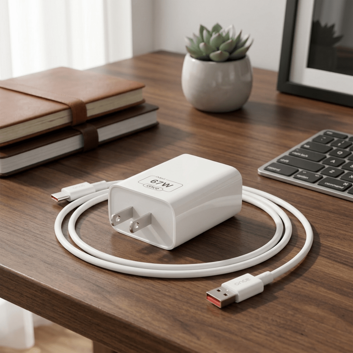 Cargador Rápido ONCE GaN 67W OC-844C (Kit con Cable USB a Tipo C)3