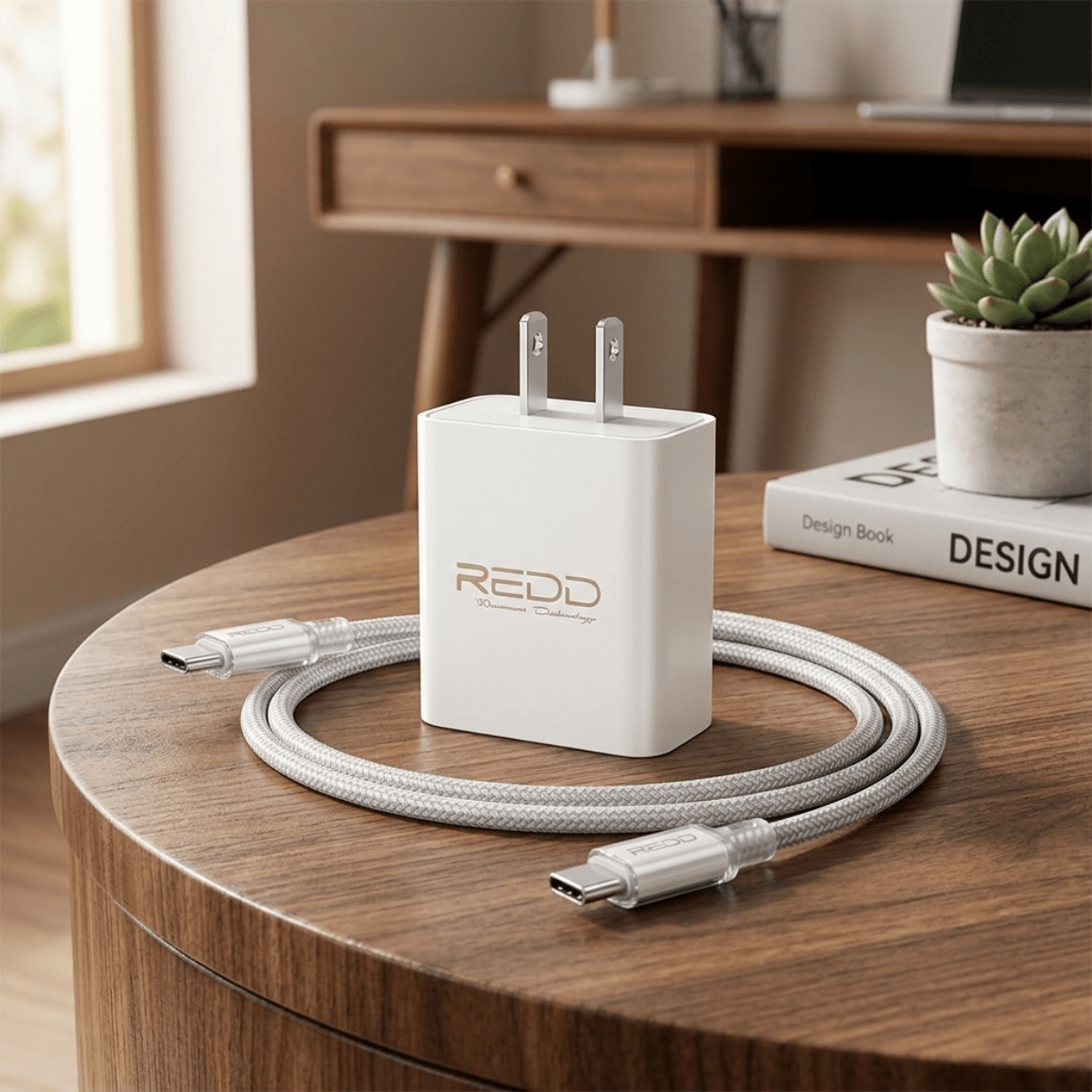 Cargador Ultra Rápido REDD GaN 110W PD (Kit con Cable Tipo C a Tipo C)3