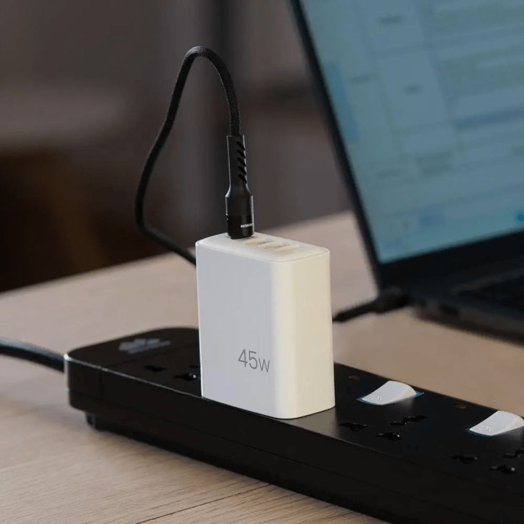 Cabezal de Carga Rápida MOVISUN MPD 45 Blanco | 45W, 4 Puertos (1 Tipo C + 3 USB)4