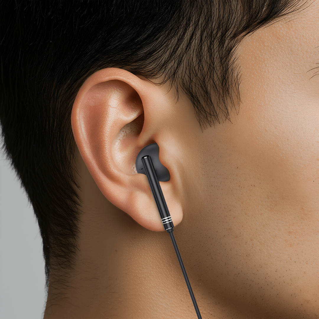 Audífonos MOVISUN Enjoy P1-LT para iPhone | Conexión Lightning, Micrófono y Estuche | Negro Metálico5