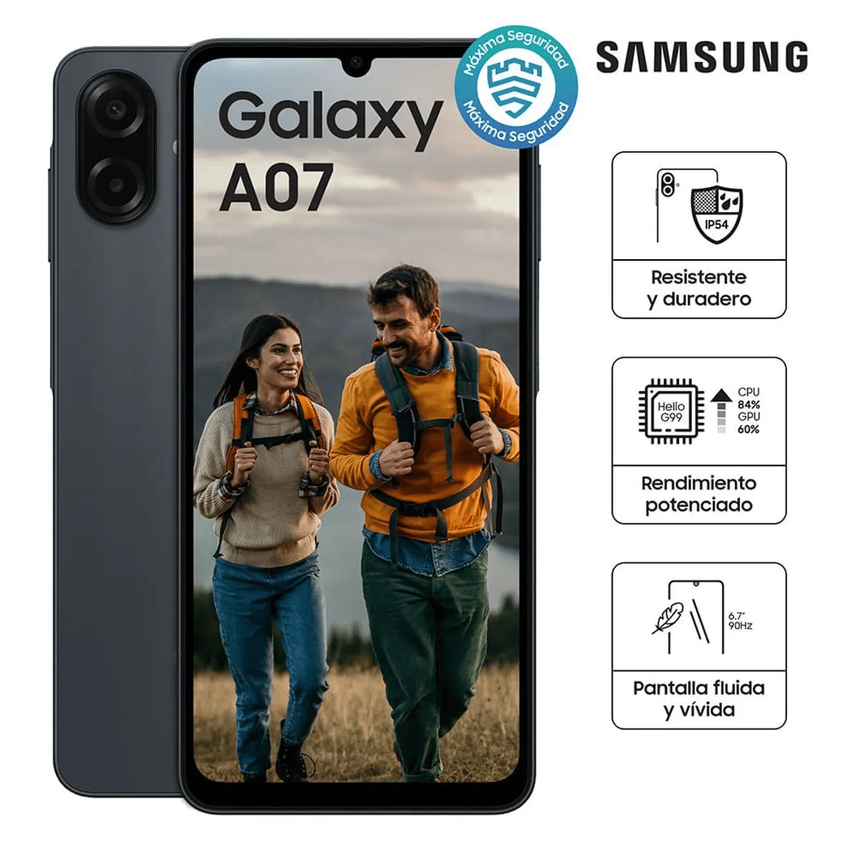 Celular Samsung Galaxy A07 128GB / 4GB RAM [Lanzamiento 2026] – Pantalla 6.7