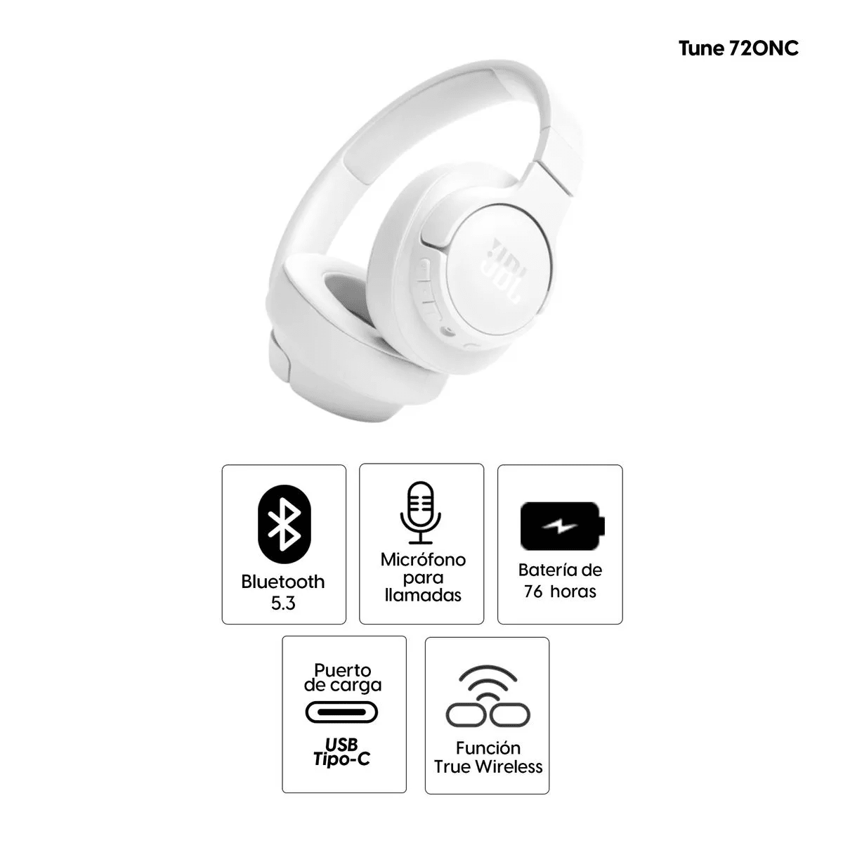 Audífonos Inalámbricos Over-Ear JBL Tune 720BT Pure Bass2