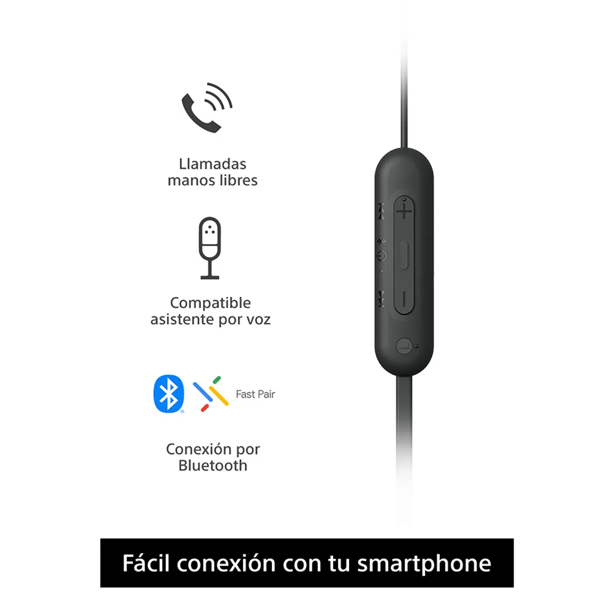 Audífonos Inalámbricos Sony WI-C100 – Sonido Personalizable DSEE y Resistencia al Agua IPX43